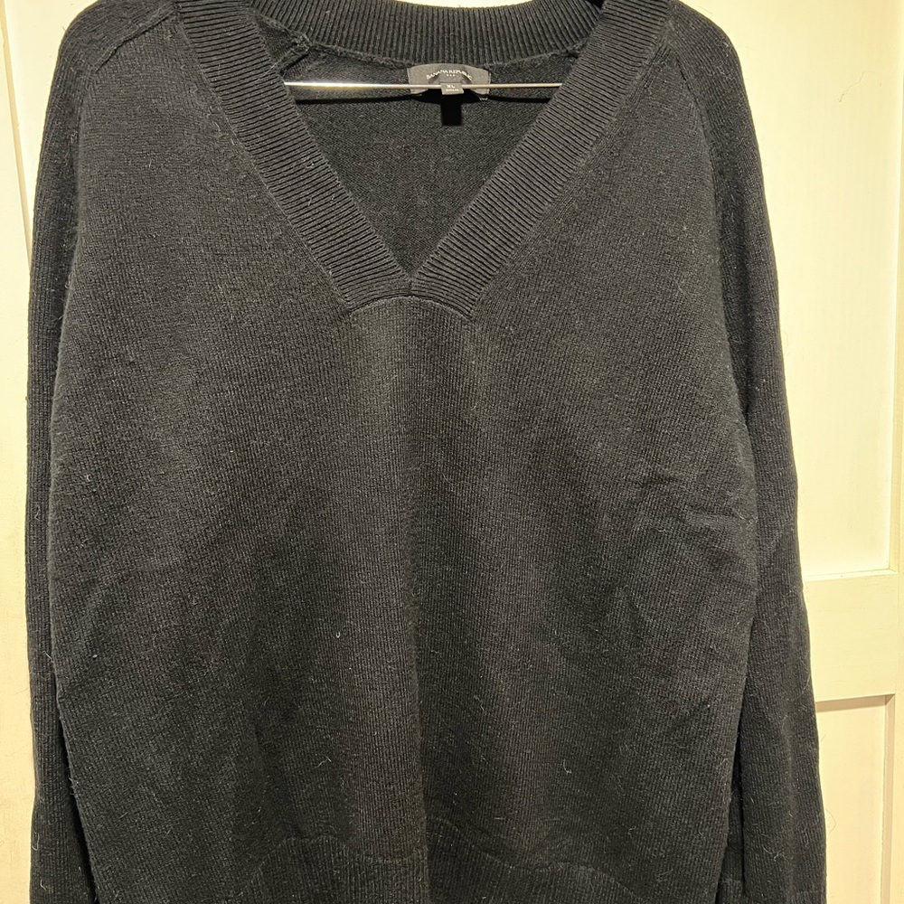 Banana Republic Black V-Neck Sweater